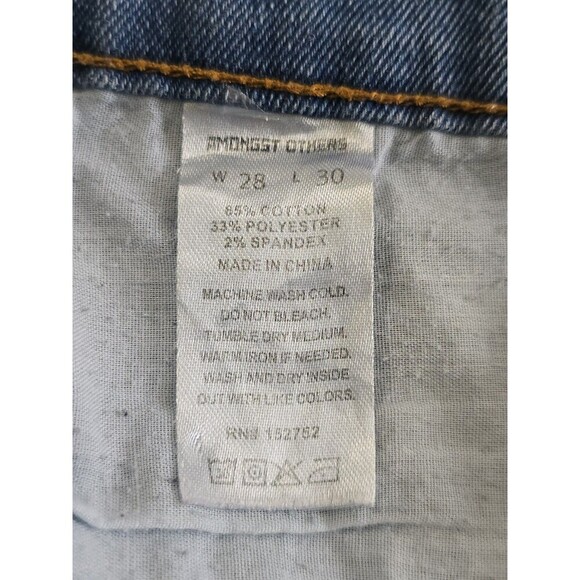Amongst Others Mens Jeans 28x30 Slim Stretch Denim Zip Fly Pants Blue - Picture 10 of 11
